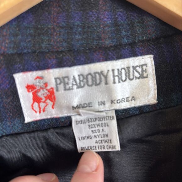 Vintage Peabody House Blazer Skirt Suit Set Womens 13/14 Polyester Wool Blend - Picture 5 of 13